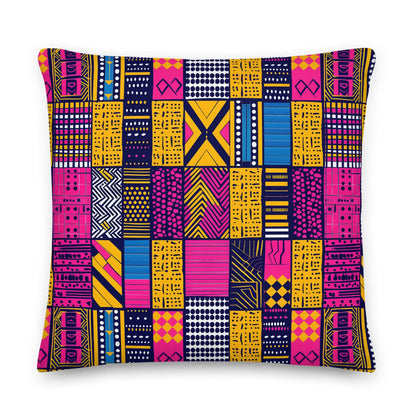 Ghanaian Kente Cloth Throw Pillow - The Global Wanderer