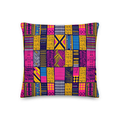 Ghanaian Kente Cloth Throw Pillow - The Global Wanderer