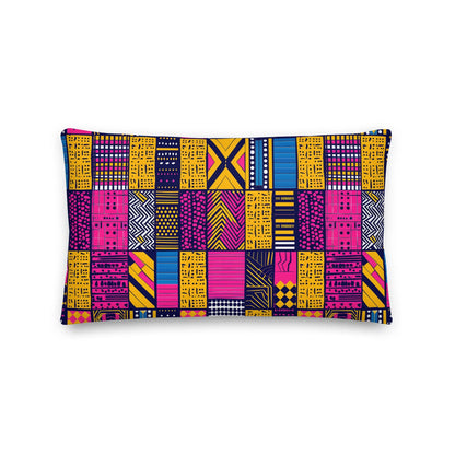 Ghanaian Kente Cloth Throw Pillow - The Global Wanderer