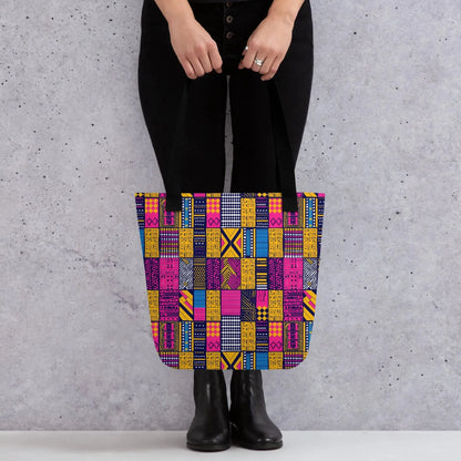 Ghanaian Kente Cloth Tote Bag - The Global Wanderer