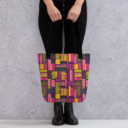 Ghanaian Kente Cloth Tote Bag - The Global Wanderer