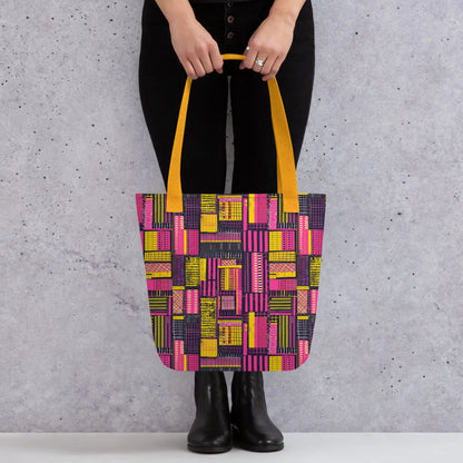 Ghanaian Kente Cloth Tote Bag - The Global Wanderer