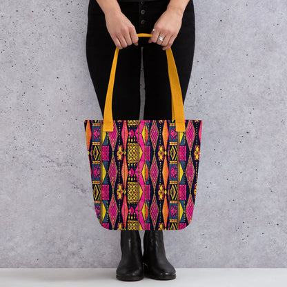 Ghanaian Kente Cloth Tote Bag - The Global Wanderer