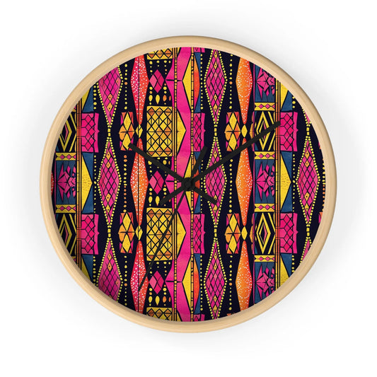 Ghanaian Kente Cloth Wall Clock - The Global Wanderer