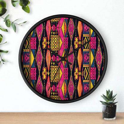 Ghanaian Kente Cloth Wall Clock - The Global Wanderer