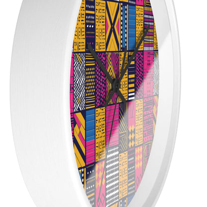 Ghanaian Kente Cloth Wall Clock - The Global Wanderer