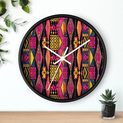 Ghanaian Kente Cloth Wall Clock - The Global Wanderer