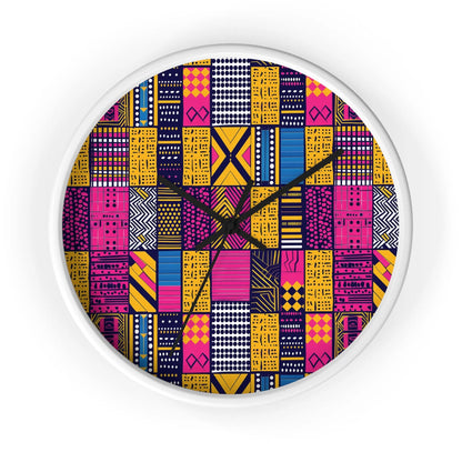 Ghanaian Kente Cloth Wall Clock - The Global Wanderer