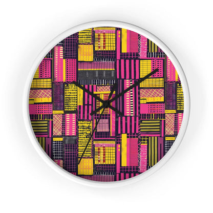 Ghanaian Kente Cloth Wall Clock - The Global Wanderer