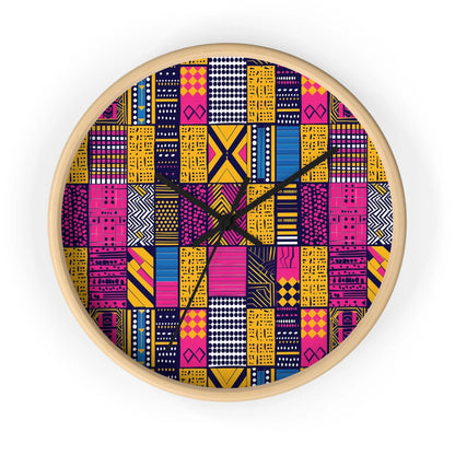 Ghanaian Kente Cloth Wall Clock - The Global Wanderer