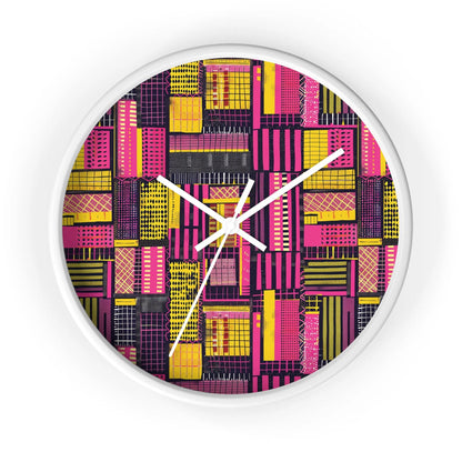 Ghanaian Kente Cloth Wall Clock - The Global Wanderer