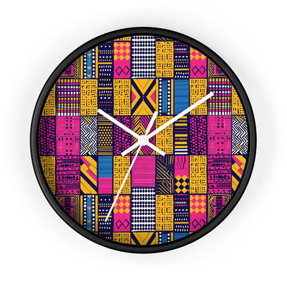 Ghanaian Kente Cloth Wall Clock - The Global Wanderer