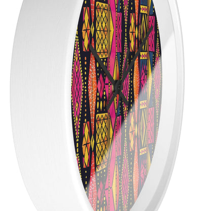 Ghanaian Kente Cloth Wall Clock - The Global Wanderer