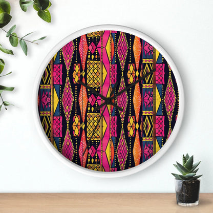 Ghanaian Kente Cloth Wall Clock - The Global Wanderer