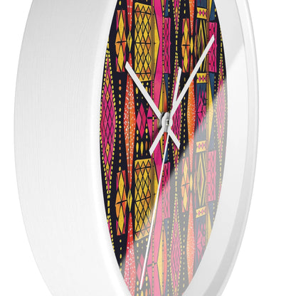 Ghanaian Kente Cloth Wall Clock - The Global Wanderer