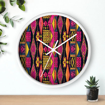 Ghanaian Kente Cloth Wall Clock - The Global Wanderer