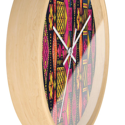 Ghanaian Kente Cloth Wall Clock - The Global Wanderer