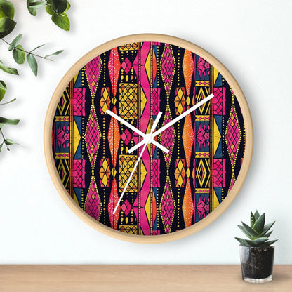 Ghanaian Kente Cloth Wall Clock - The Global Wanderer