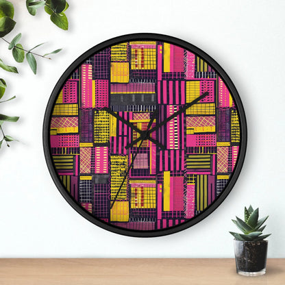 Ghanaian Kente Cloth Wall Clock - The Global Wanderer