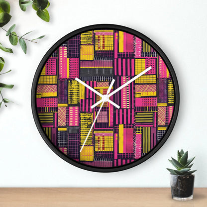 Ghanaian Kente Cloth Wall Clock - The Global Wanderer