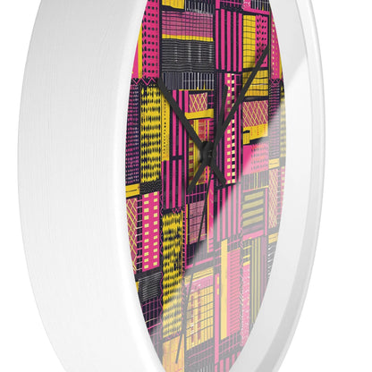 Ghanaian Kente Cloth Wall Clock - The Global Wanderer