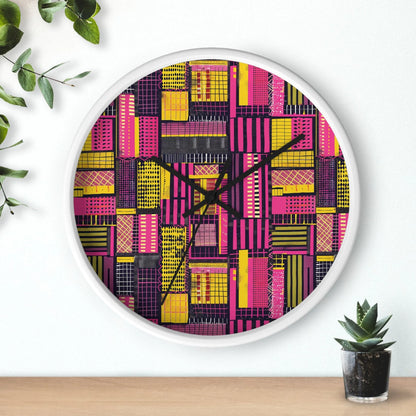 Ghanaian Kente Cloth Wall Clock - The Global Wanderer