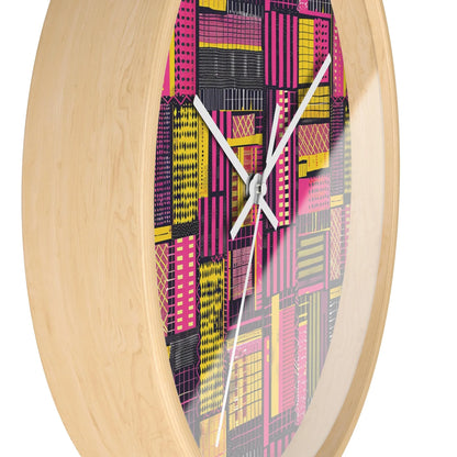 Ghanaian Kente Cloth Wall Clock - The Global Wanderer