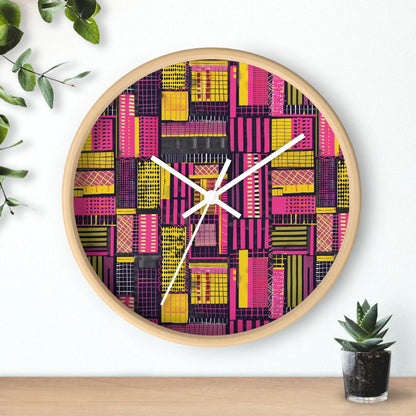 Ghanaian Kente Cloth Wall Clock - The Global Wanderer