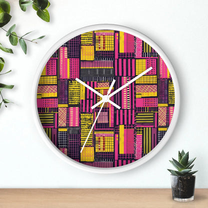 Ghanaian Kente Cloth Wall Clock - The Global Wanderer