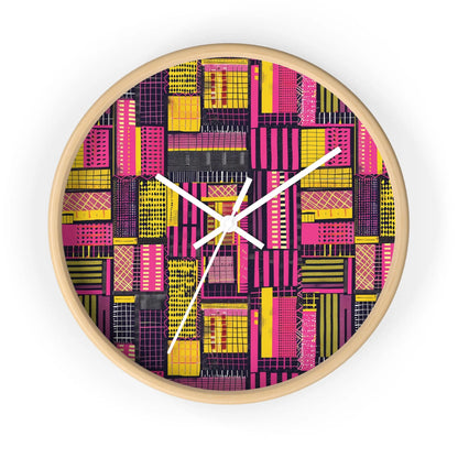 Ghanaian Kente Cloth Wall Clock - The Global Wanderer