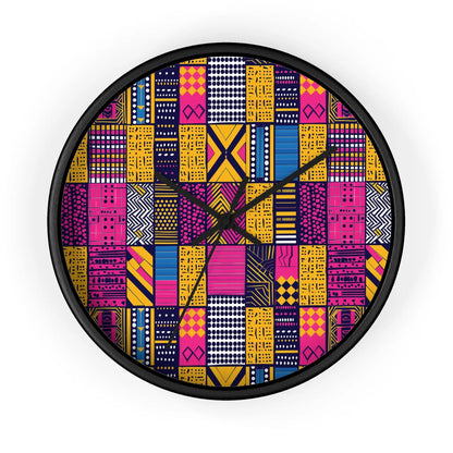 Ghanaian Kente Cloth Wall Clock - The Global Wanderer