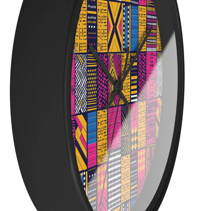 Ghanaian Kente Cloth Wall Clock - The Global Wanderer