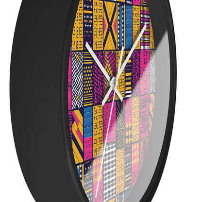 Ghanaian Kente Cloth Wall Clock - The Global Wanderer