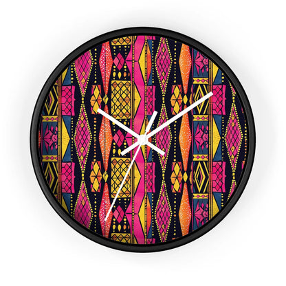 Ghanaian Kente Cloth Wall Clock - The Global Wanderer