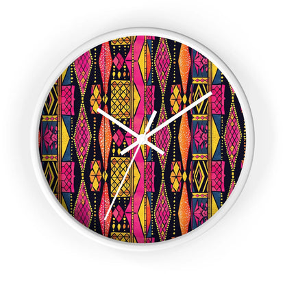 Ghanaian Kente Cloth Wall Clock - The Global Wanderer