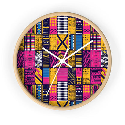 Ghanaian Kente Cloth Wall Clock - The Global Wanderer