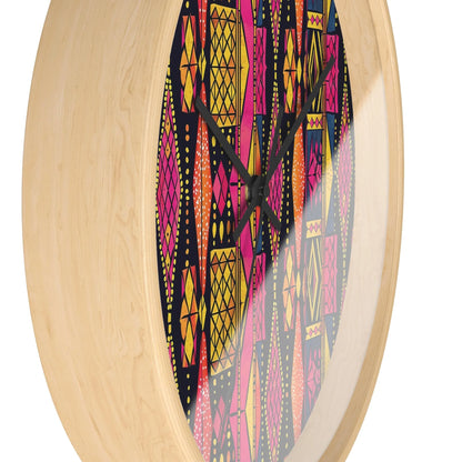 Ghanaian Kente Cloth Wall Clock - The Global Wanderer