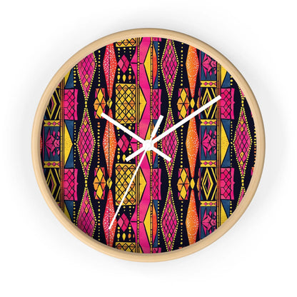 Ghanaian Kente Cloth Wall Clock - The Global Wanderer