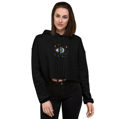 Greek Evil Eye Embroidered Hoodie - The Global Wanderer