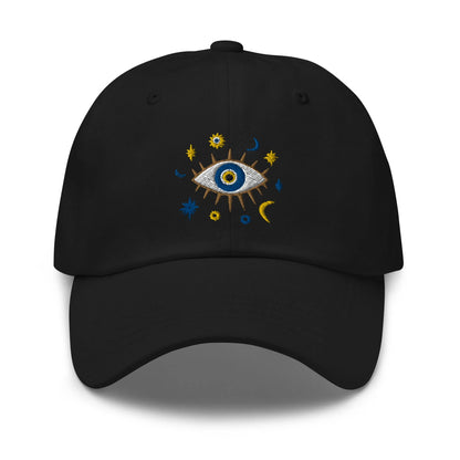 Greek Evil Eye Embroidered Dad Hat - The Global Wanderer