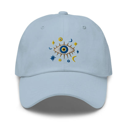 Greek Evil Eye Embroidered Dad Hat - The Global Wanderer