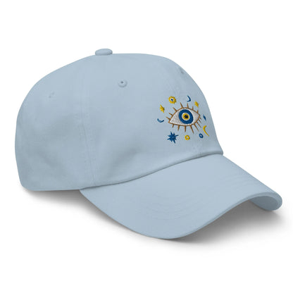 Greek Evil Eye Embroidered Dad Hat - The Global Wanderer