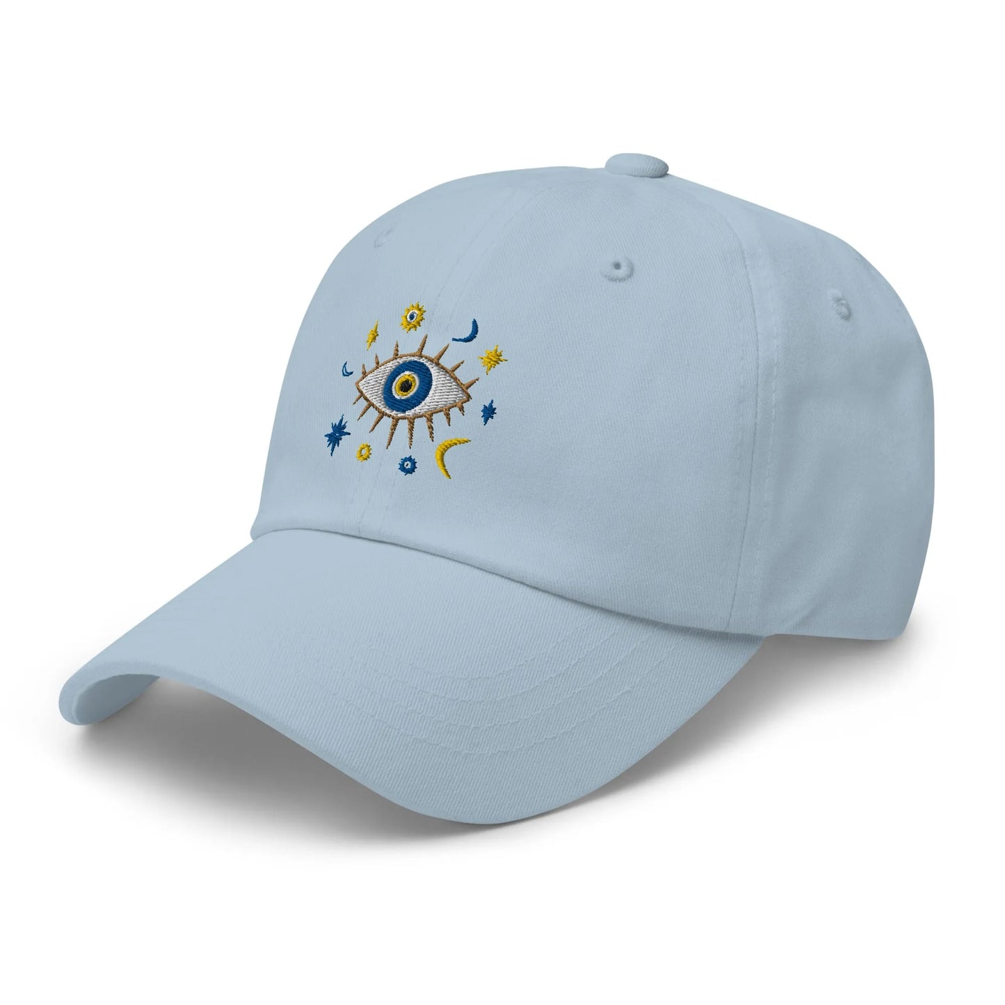 Greek Evil Eye Embroidered Dad Hat - The Global Wanderer