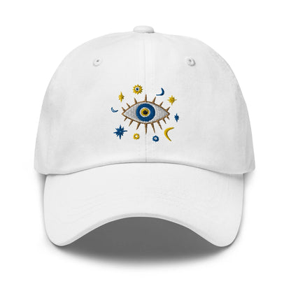 Greek Evil Eye Embroidered Dad Hat - The Global Wanderer