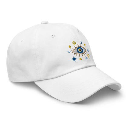 Greek Evil Eye Embroidered Dad Hat - The Global Wanderer