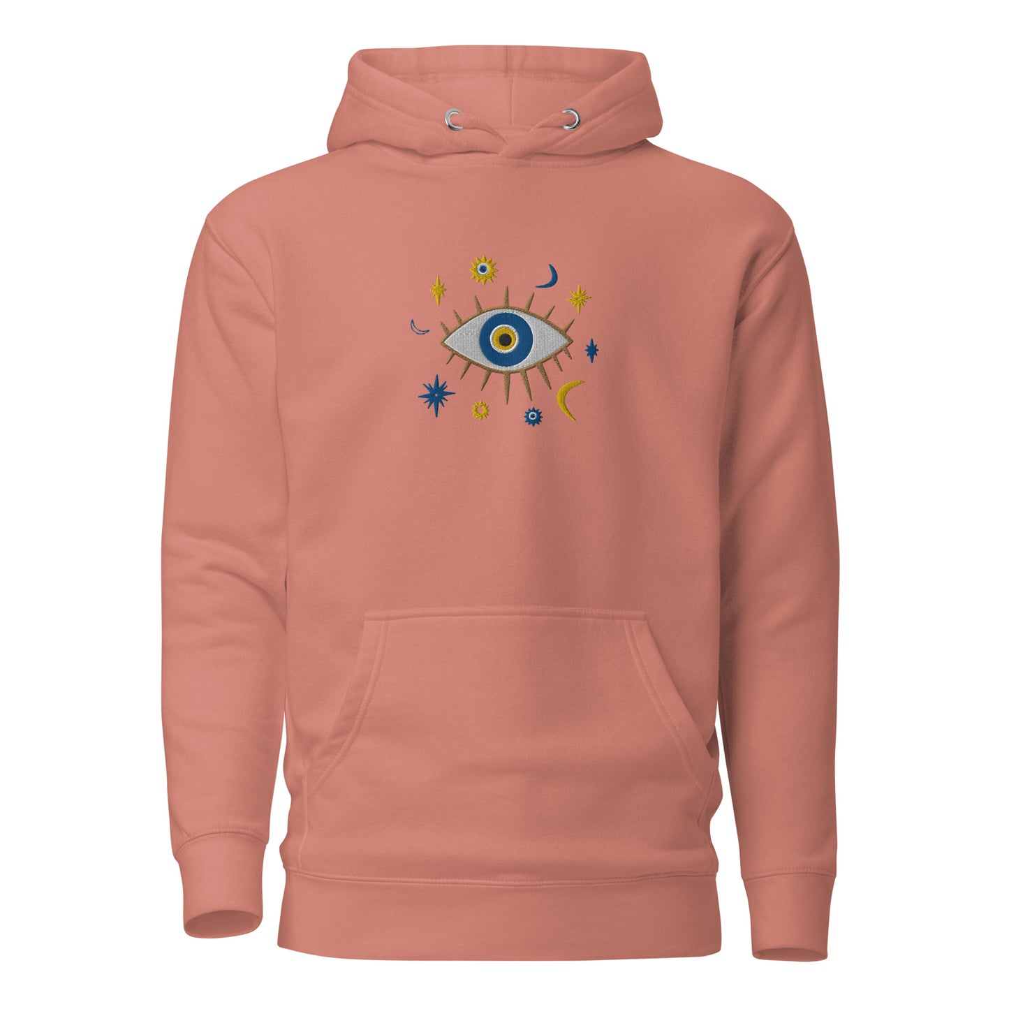 Greek Evil Eye Embroidered Hoodie - The Global Wanderer