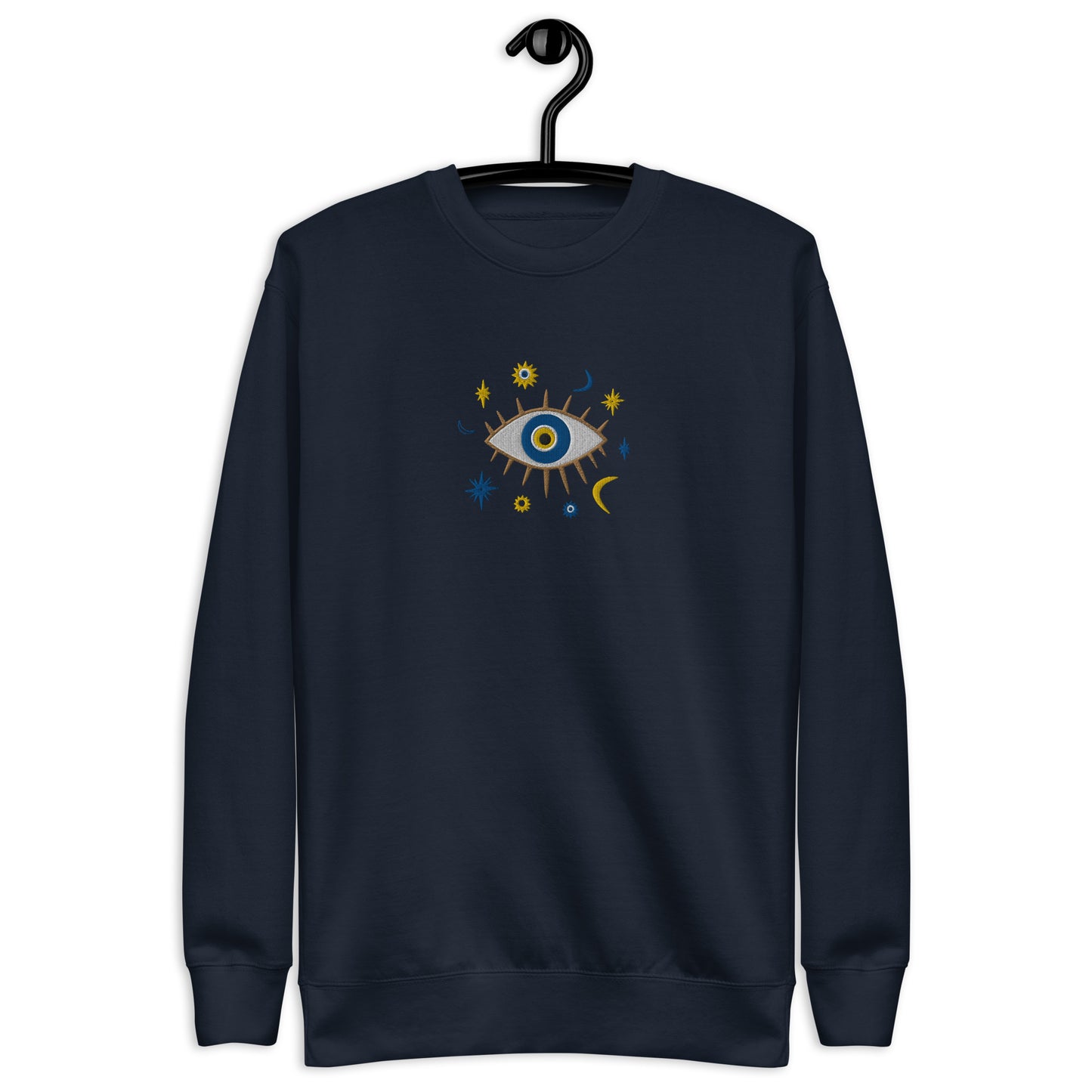 Greek Evil Eye Embroidered Sweatshirt - The Global Wanderer