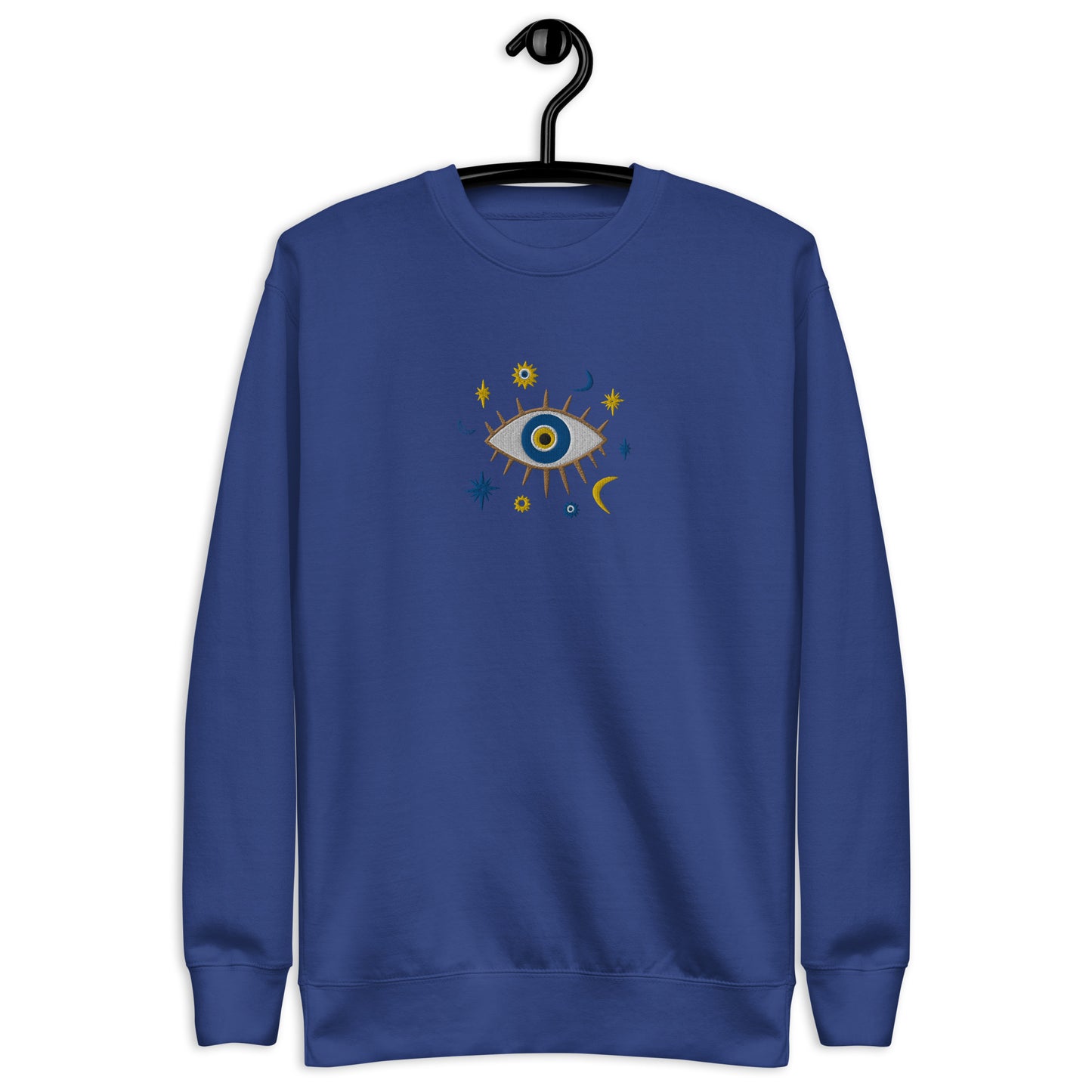 Greek Evil Eye Embroidered Sweatshirt - The Global Wanderer