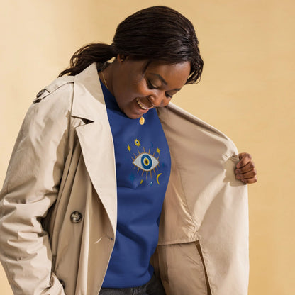 Greek Evil Eye Embroidered Sweatshirt - The Global Wanderer