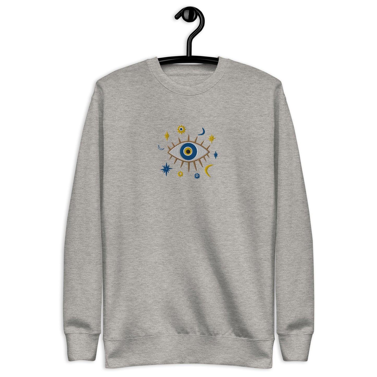 Greek Evil Eye Embroidered Sweatshirt - The Global Wanderer